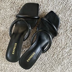 Express black short heels